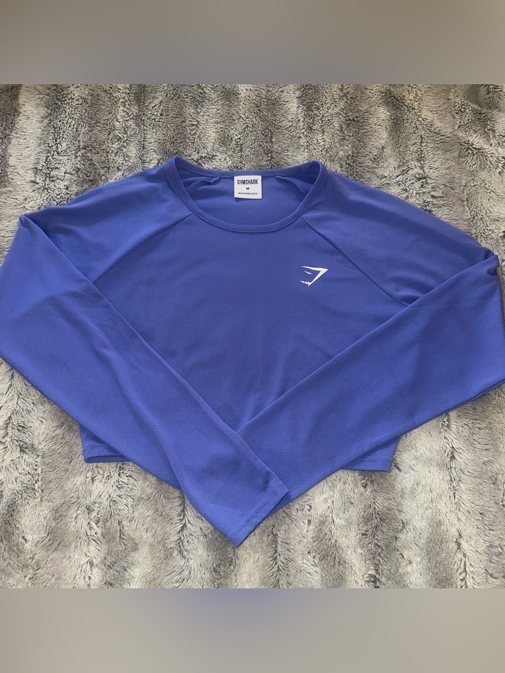 BRAND NEW w/o tag women’s medium ‘Gymshark’ court blue training long sleeve crop